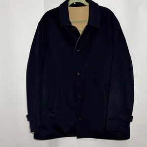 Peter Millar Wool/ Cashmere Coat Jacket Size XL Navy Blue Style 5408